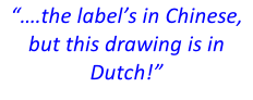“….the label’s in Chinese, but this drawing is in Dutch!”